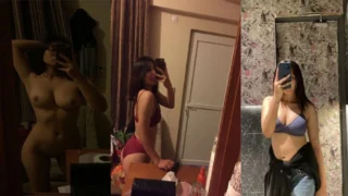 Cute girl recording for boyfriend